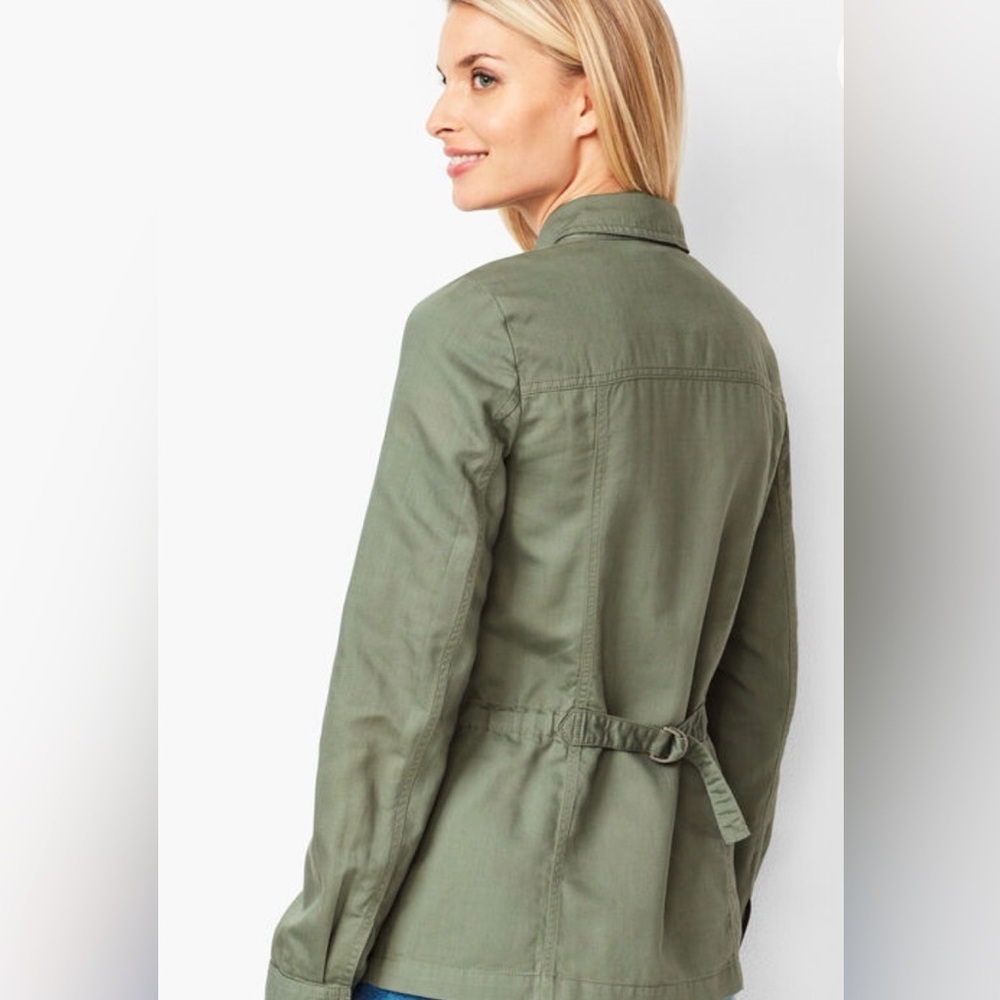 Talbots Cotton Casual Utility Jacket – Olive Green – Size XL | Versatile - Picture 2 of 10